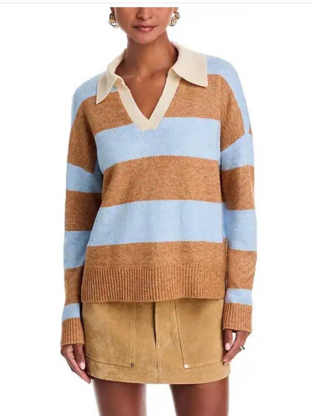 AQUA Stripe Rugby Sweater